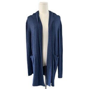Ollie Pearl Duster Cardigan Womens S Beach Blue Lightweight Academia Hooded USA